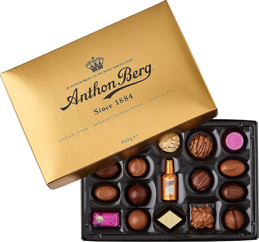 Anthon Berg — chocolate assortment and dessert chocolates gift box